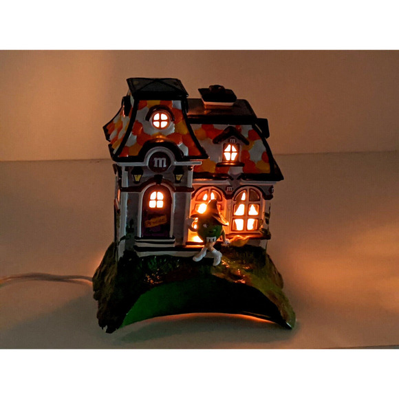 Department 56 M&M Haunted House Tours Lighted Ceramic NO CANDY DISH or Bats - Picture 5 of 7